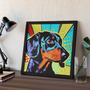 Lámina de Perro Salchicha, Teckel o Dachshund Pop Art c