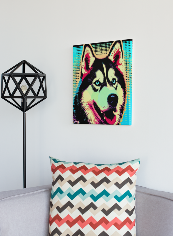 Lámina de Perro Husky Siberiano Pop Art