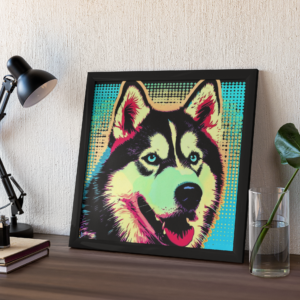 Lámina de Perro Husky Siberiano Pop Art